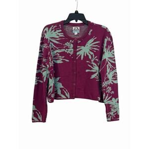 Future Collective Gabriella Karefa-Johnson Purple Teal Button Cardigan Women’s L